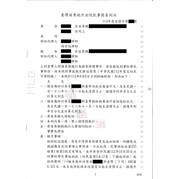 死亡車禍成功爭取判決賠償145萬.png