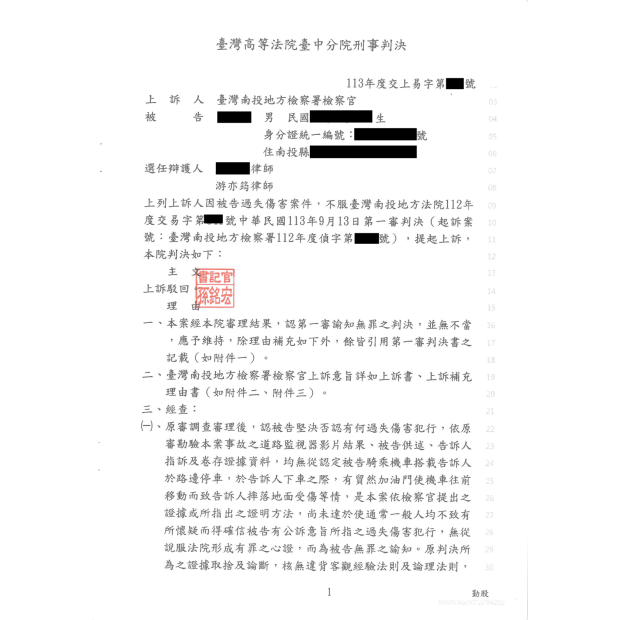成功駁回過失傷害指控 爭取無罪判決.png